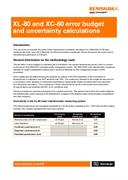 Error budget and uncertainty calculations:  XL-80 and XC-80